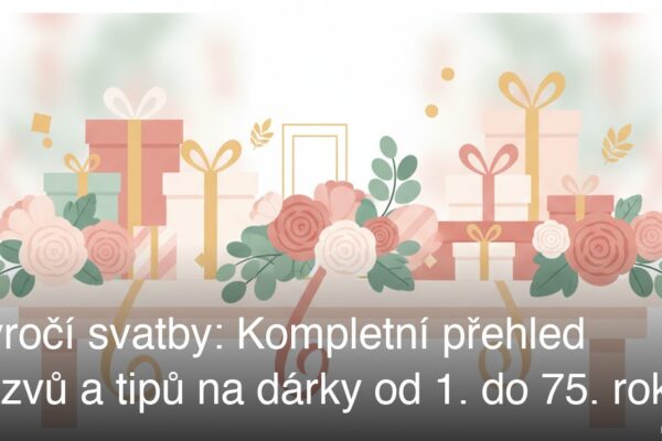 Výročí svatby: Kompletní přehled názvů a tipů na dárky od 1. do 75. roku